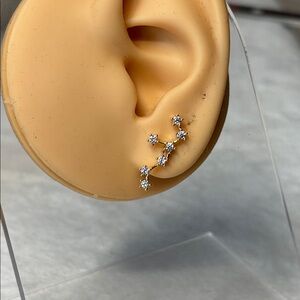 NEW Leo Constellation AAA CZ Earrings 18k Yellow Gold Filled